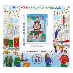 Feuillet souvenir de la FFAP N°21 Chalon-sur-Saône 2023.