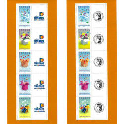 Série de 2 feuillets de 5 timbres messages Cérès-T.P.P. - F4082A.