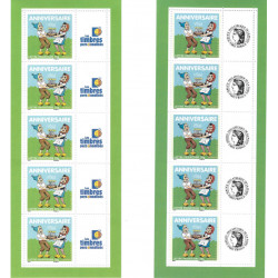 Série de 2 feuillets de 5 timbres anniversaires Cérès-T.P.P. - F4081A.