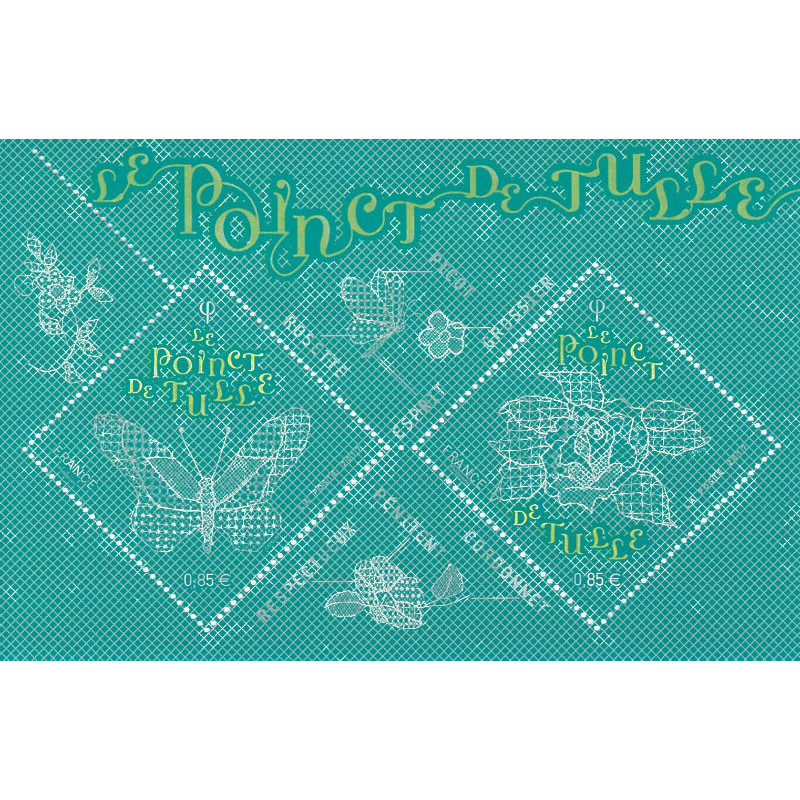 Feuillet de 2 timbres Le poinct de Tulle N°F5187 neuf**.