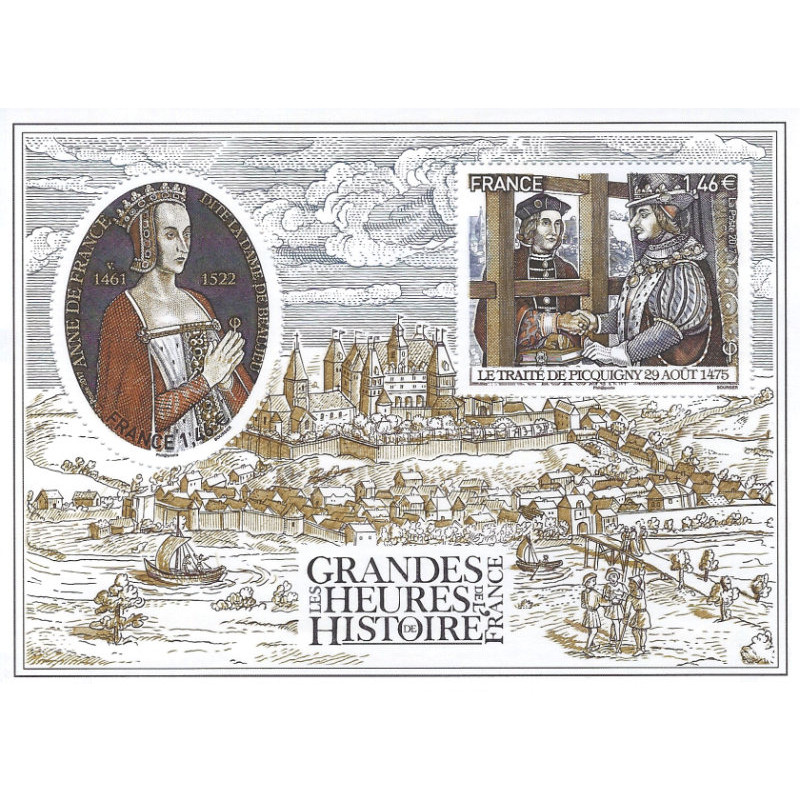 Feuillet de 2 timbres Traité de Picquigny F5161 neuf**.
