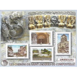 Feuillet de 4 timbres Les chemins de Saint-Jacques-de-Compostelle F4949 neuf**.