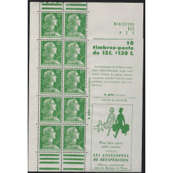 Feuillet de 10 timbres Marianne de Muller 1010-C 3 neuf**.
