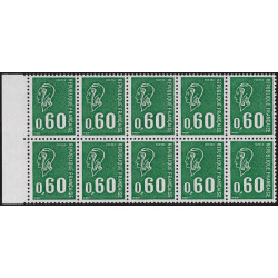 Marianne de Béquet timbre N°1815c bloc de 10 neuf**.