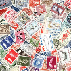 Groenland timbres de collection tous différents.