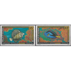 Poissons timbres Wallis et Futuna N°451-452 série neuf**.