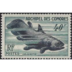 Cœlacanthe timbre d'Archipel de Comores N°13 neuf**.