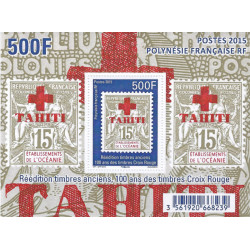 Croix-Rouge bloc-feuillet de timbres Polynésie Française N°43 neuf**.