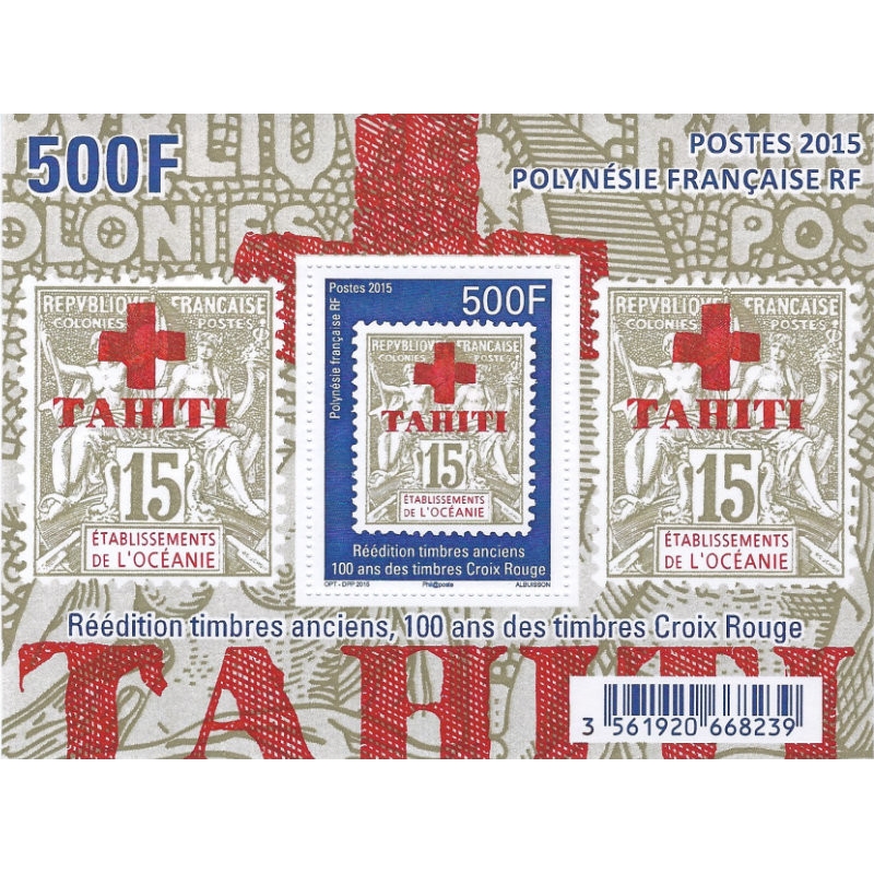 Croix-Rouge bloc-feuillet de timbres Polynésie Française N°43 neuf**.