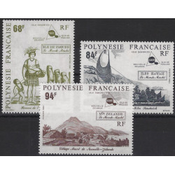 Le monde Maohi timbres Polynésie Française N°379-381 série neuf**.