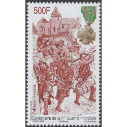 Centenaire de la première Guerre mondiale timbre Polynésie Française N°1202 neuf**.
