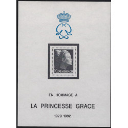 Monaco bloc-feuillet de timbres Princesse Grace N°24 neuf**.