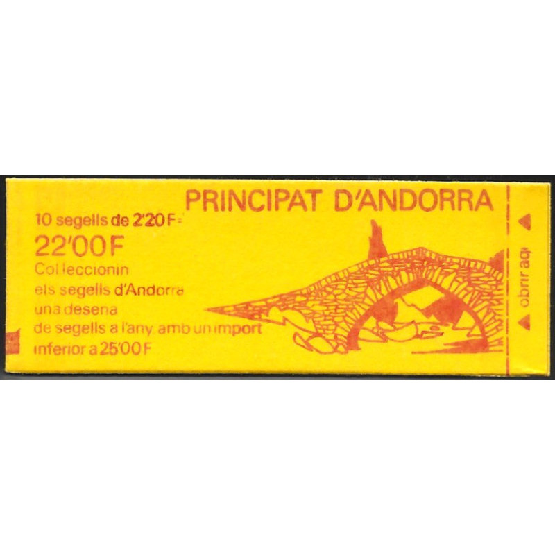 Blason d'Andorre carnet de 10 timbres N°2 neuf**.