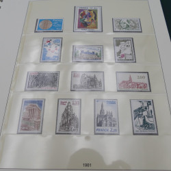 Collection timbres de France 1974-1981 neuf** complet an album.