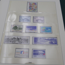 Collection timbres de France 1989-1997 neuf** complet en album.