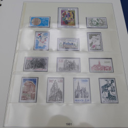 Collection timbres de France 1967-1981 neuf** en album.