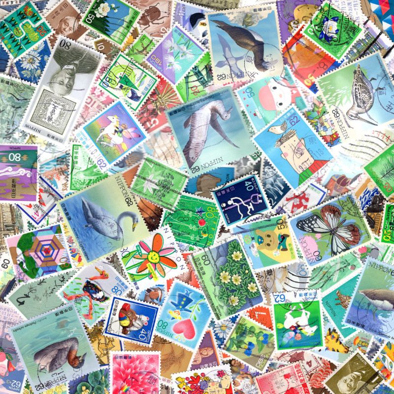 Japon timbres de collection tous différents.