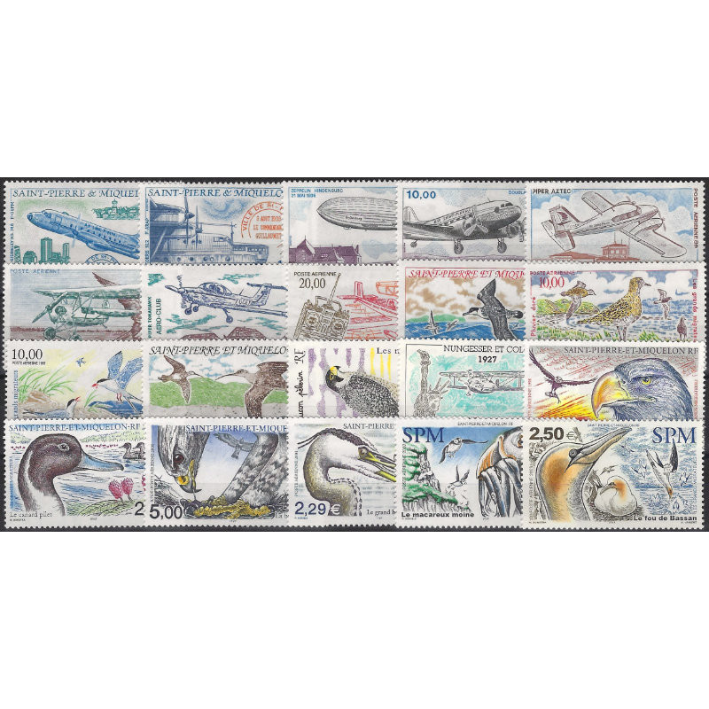 Saint Pierre et Miquelon timbres poste aérienne N°64-83 neufs**.