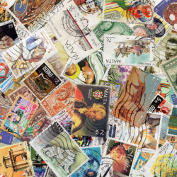 Malte timbres de collection tous différents.