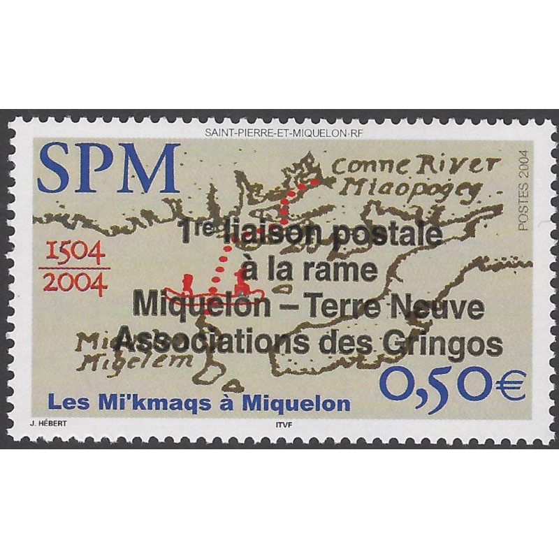 Des Gringos timbre de Saint Pierre et Miquelon N°819 neuf**.