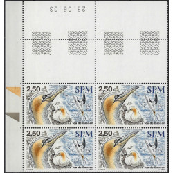 Saint Pierre et Miquelon timbre poste aérienne N°83 bloc coin daté neuf**.