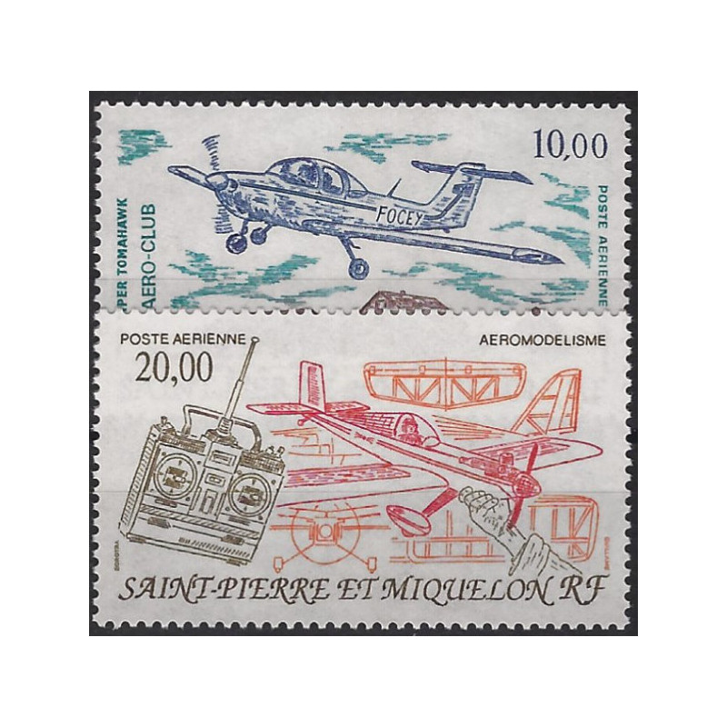 Saint Pierre et Miquelon timbres poste aérienne N°70-71 neufs**.