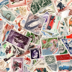 Monaco timbres de collection tous différents.