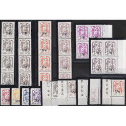 Timbres de Saint Pierre et Miquelon lot de Mariannes neufs**.