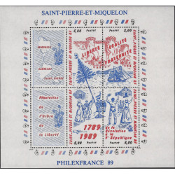 Bloc-feuillet de timbres Saint Pierre et Miquelon N°1 - PhilexFrance89.