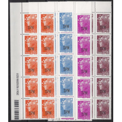 Timbres de Saint Pierre et Miquelon N°948-951 en bloc de 10 hdf neuf**.