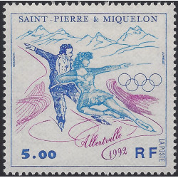 Jeux Olympiques d'hiver timbre de Saint Pierre et Miquelon N°559 neuf**.