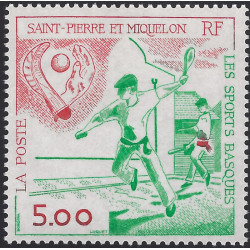 Les sports basques timbre de Saint Pierre et Miquelon N°547 neuf**.