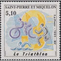 Le Triathlon timbre de Saint Pierre et Miquelon N°610 neuf**.