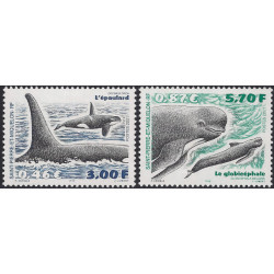 Cétacés timbres de Saint Pierre et Miquelon N°738-739 série neuf**.