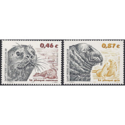 Les phoques timbres de Saint Pierre et Miquelon N°774-775 série neuf**.