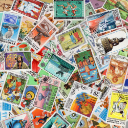 Mongolie timbres de collection tous différents.