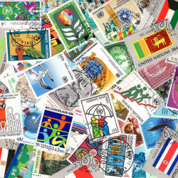 Nations Unies timbres de collection tous différents.