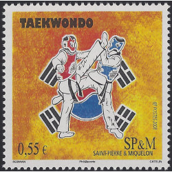 Taekwondo timbre de Saint Pierre et Miquelon N°927 neuf**.