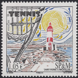 Tennis timbre de Saint Pierre et Miquelon N°955 neuf**.