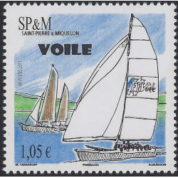 La voile timbre de Saint Pierre et Miquelon N°1009 neuf**.