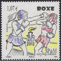 Boxe timbre de Saint Pierre et Miquelon N°1050 neuf**.