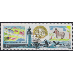 Rencontre avec le Poitou timbre de Saint Pierre et Miquelon N°1051 neuf**.