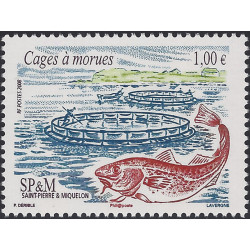 Cages à morues timbre de Saint Pierre et Miquelon N°953 neuf**.