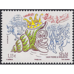 Bulot, le roi du carnaval timbre de Saint Pierre et Miquelon N°1060 neuf**.