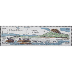 Le chapeau de Miquelon timbres de Saint Pierre et Miquelon N°1055-1056 en triptyque neuf**.