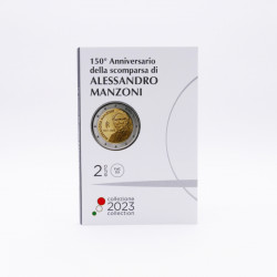 2 euros commémorative Italie BU 2023 - Manzoni en coincard.