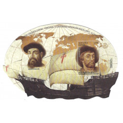 Feuillet de timbre Espagne Magellan-Elcano N°F5085 neuf**.