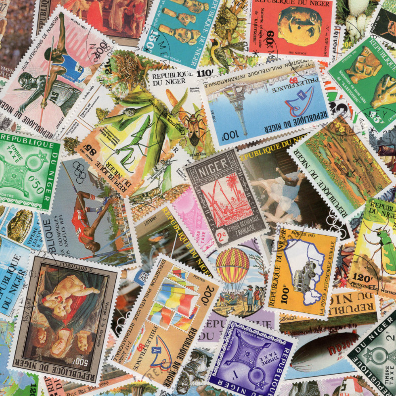 Niger timbres de collection tous différents.