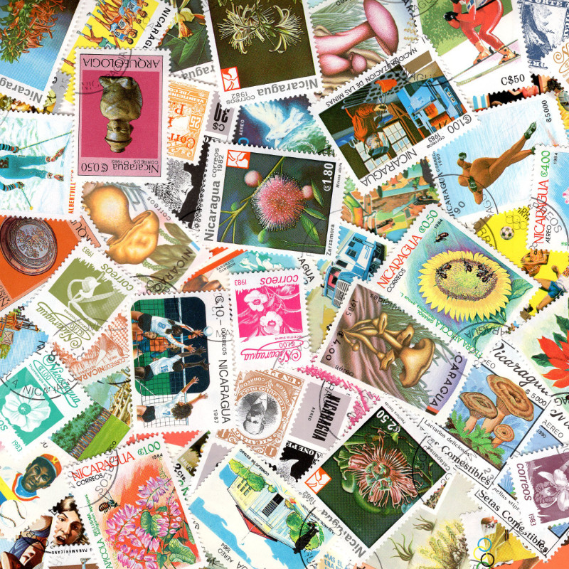 Nicaragua timbres de collection tous différents.