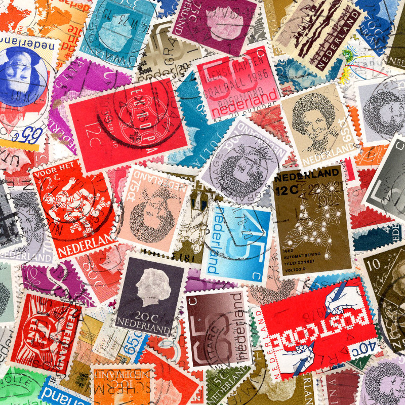 Pays-Bas timbres de collection tous différents.